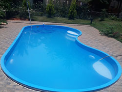 Fiberglass Bean Shape Swimming Pool Manufacturer in Faridabad